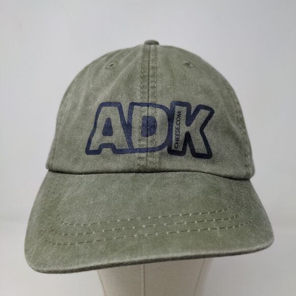 Adams Men's Slideback Hat Green Adjustable Graphic ADK Logo Cheese.com W/Tags - Picture 2 of 13